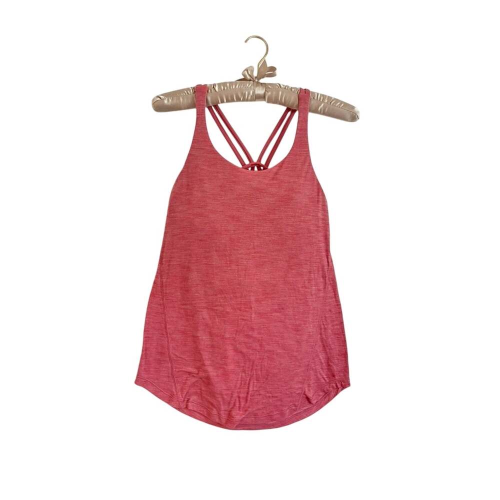 Lululemon Moment to Movement 2-In-1 Heathered Cherry Tint Tank Sz 4